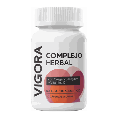 Vigora — bote de 20 cápsulas de complejo herbal